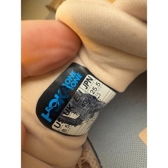 Hoka One One Bondi VIII Running Shoe Women size 8.5 Cream Vanilla - Picture 9 of 9